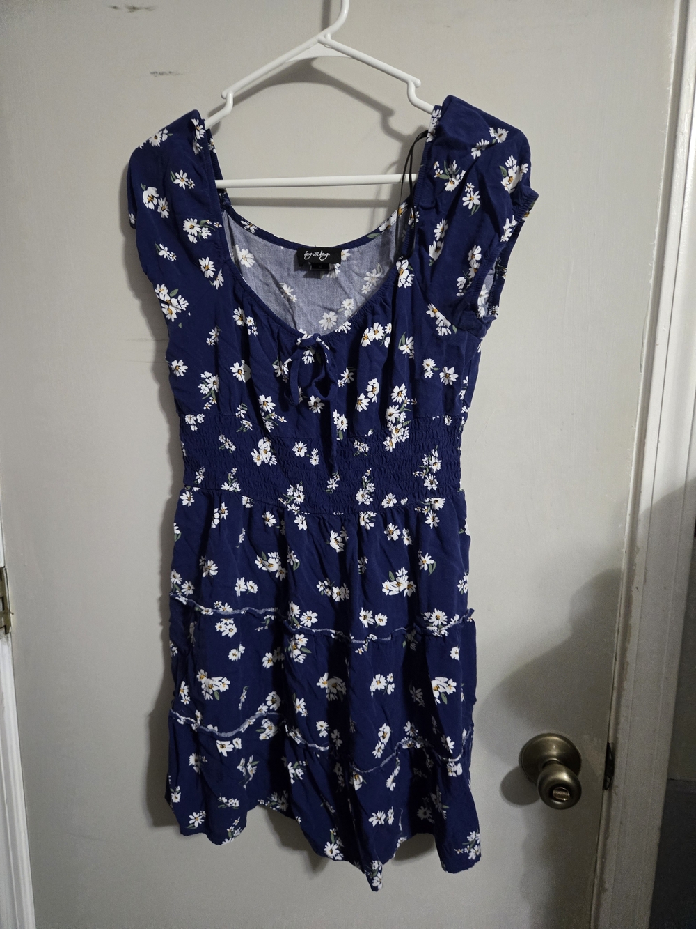 by & by Navy Floral Tie-Front Mini Dress